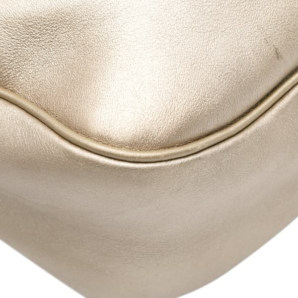 Pre-owned Gucci Diamante Leather Jackie O Bouvier Shoulder Bag Gold