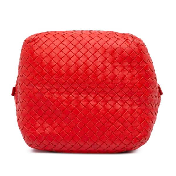Pre-owned Bottega Veneta Nappa Intrecciato Cube Shoulder Bag Red