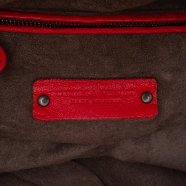 Pre-owned Bottega Veneta Nappa Intrecciato Cube Shoulder Bag Red