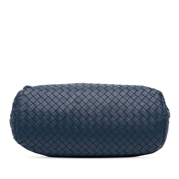 Pre-owned Bottega Veneta Medium Nappa Intrecciato Olimpia Shoulder Bag Blue