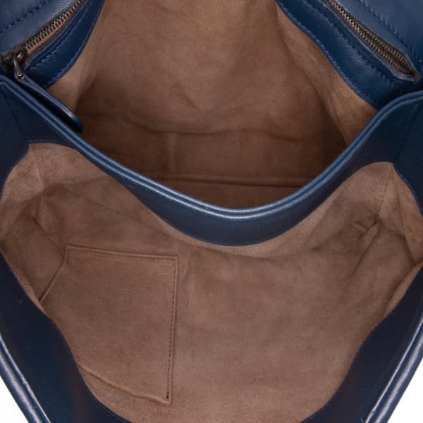 Pre-owned Bottega Veneta Medium Nappa Intrecciato Olimpia Shoulder Bag Blue