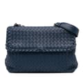 Pikkukuva 1 / 10: Pre-owned Bottega Veneta Medium Nappa Intrecciato Olimpia Shoulder Bag Blue