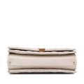 Miniatyrbild 3 av 10: Pre-owned Saint Laurent Small Quilted Lambskin Becky Chain Shoulder Bag White
