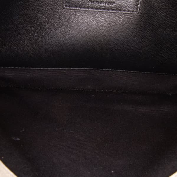 Pre-owned Saint Laurent Small Quilted Lambskin Becky Chain Shoulder Bag White