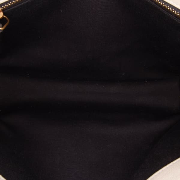 Pre-owned Saint Laurent Small Quilted Lambskin Becky Chain Shoulder Bag White
