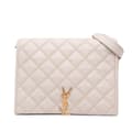 Miniatyrbild 1 av 10: Pre-owned Saint Laurent Small Quilted Lambskin Becky Chain Shoulder Bag White