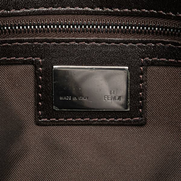 Pre-owned Fendi Zucchino Canvas Mamma Forever Brown