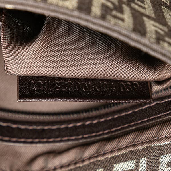 Pre-owned Fendi Zucchino Canvas Mamma Forever Brown