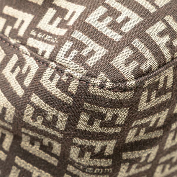 Pre-owned Fendi Zucchino Canvas Mamma Forever Brown
