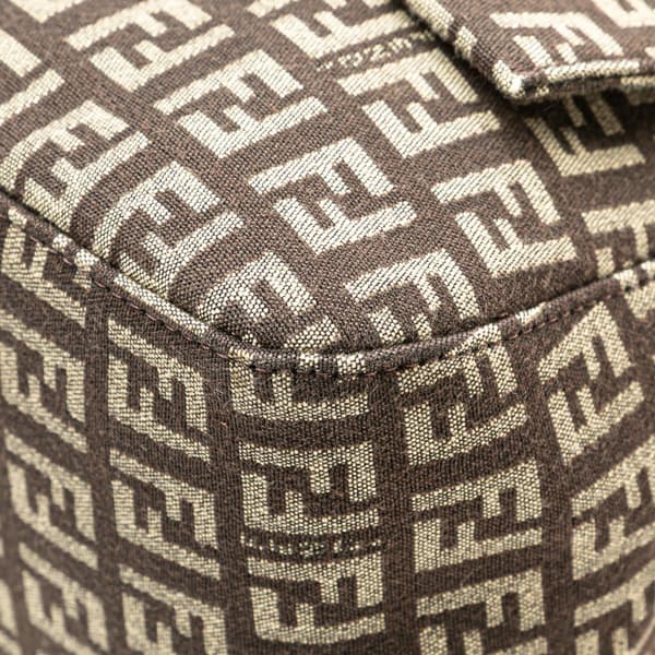 Pre-owned Fendi Zucchino Canvas Mamma Forever Brown