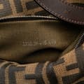 Miniatyrbillede 6 af 10: Pre-owned Fendi Zucca Canvas Double Flap Shoulder Bag Brown