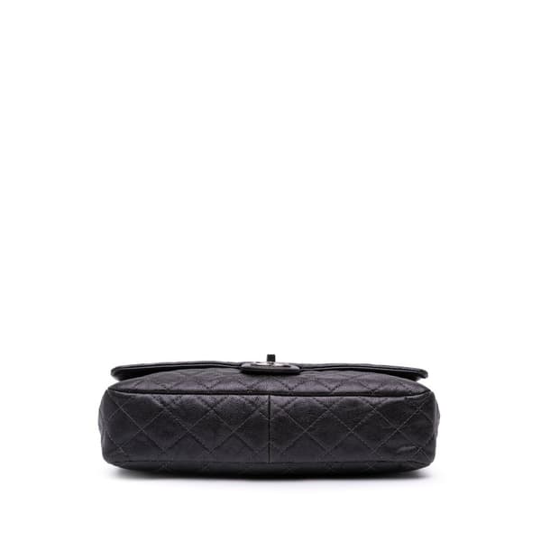 Pre-owned Chanel Jumbo Quilted Iridescent Caviar Easy Flap Gray