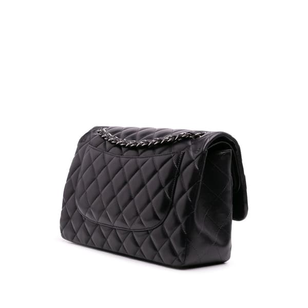 Pre-owned Chanel Jumbo Classic Lambskin Double Flap Black