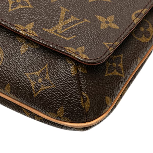 Pre-owned Louis Vuitton Monogram Musette Tango Short Strap Brown