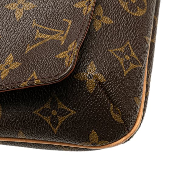 Pre-owned Louis Vuitton Monogram Musette Tango Short Strap Brown