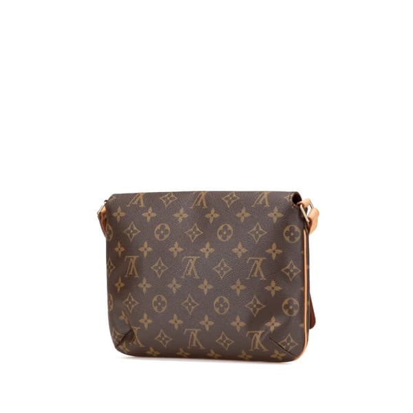 Pre-owned Louis Vuitton Monogram Musette Tango Short Strap Brown