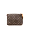 Miniatyrbild 1 av 10: Pre-owned Louis Vuitton Monogram Musette Tango Short Strap Brown