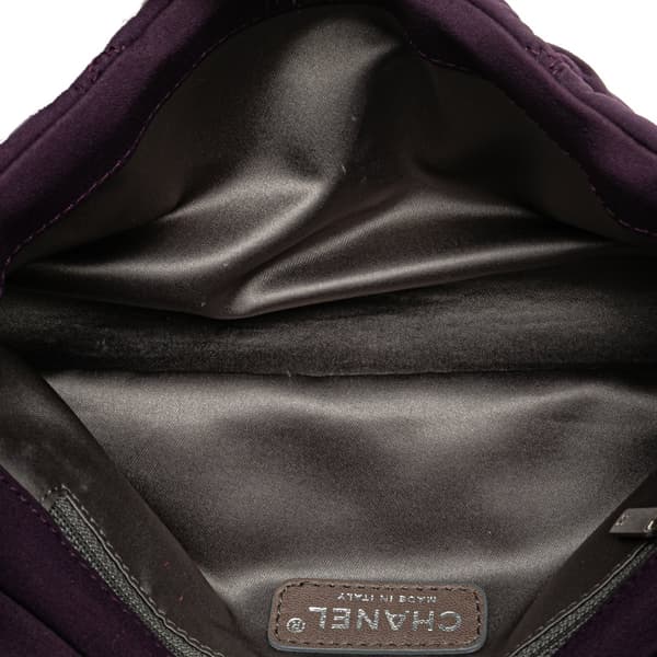 Pre-owned Chanel Small Quilted Nylon Bubble Flap Purple