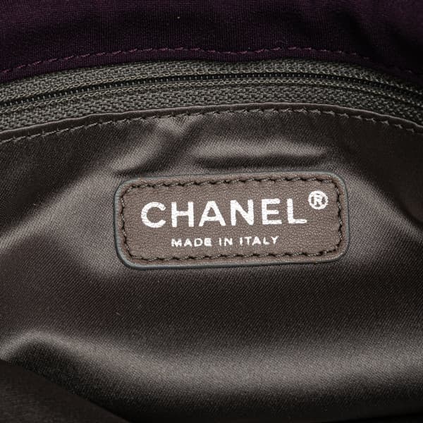 Pre-owned Chanel Small Quilted Nylon Bubble Flap Purple