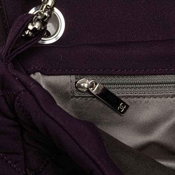 Pre-owned Chanel Small Quilted Nylon Bubble Flap Purple