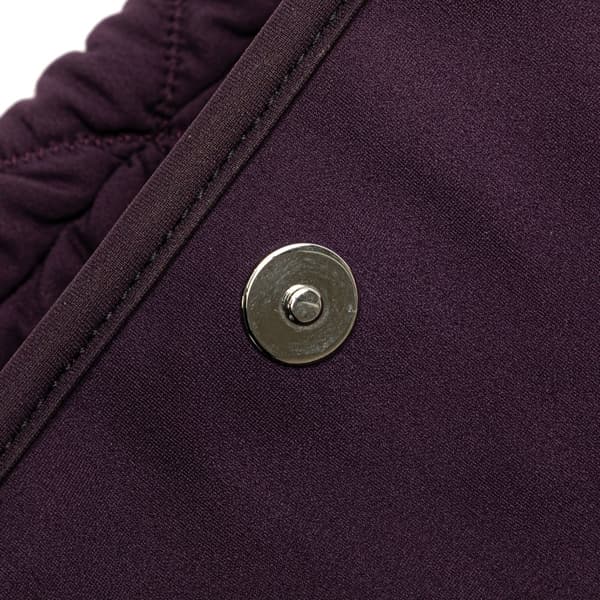 Pre-owned Chanel Small Quilted Nylon Bubble Flap Purple