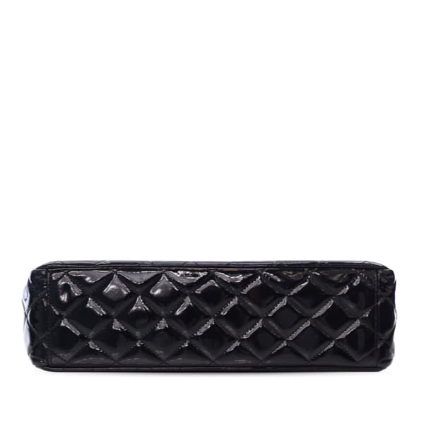 Pre-owned Chanel Maxi Classic Patent Double Flap Black
