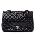 Pikkukuva 1 / 10: Pre-owned Chanel Maxi Classic Patent Double Flap Black