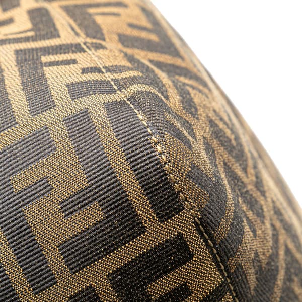 Pre-owned Fendi Zucca Canvas Shoulder Bag Brown