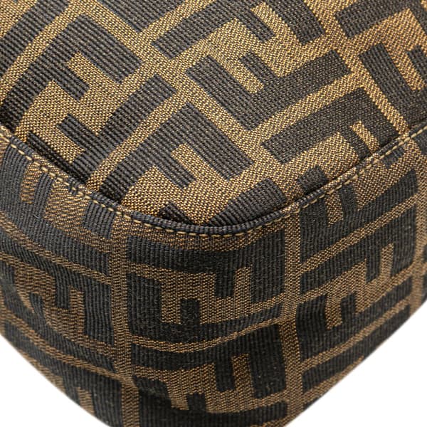 Pre-owned Fendi Zucca Canvas Shoulder Bag Brown