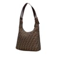 Miniatyrbild 2 av 10: Pre-owned Fendi Zucca Canvas Shoulder Bag Brown