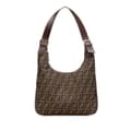 Miniatyrbild 1 av 10: Pre-owned Fendi Zucca Canvas Shoulder Bag Brown