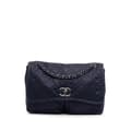 Miniatyrbilde 1 av 10: Pre-owned Chanel Large Quilted Calfskin Natural Beauty Split Pocket Flap Blue