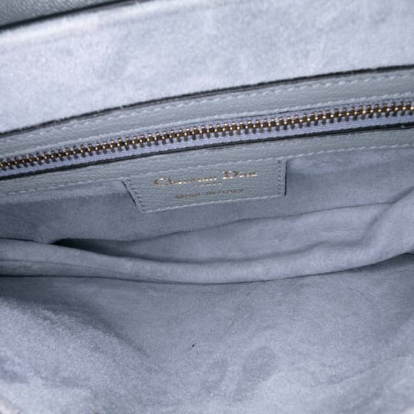 Pre-owned Dior Goatskin Saddle Bag Blue