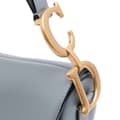 Miniatyrbild 7 av 8: Pre-owned Dior Goatskin Saddle Bag Blue