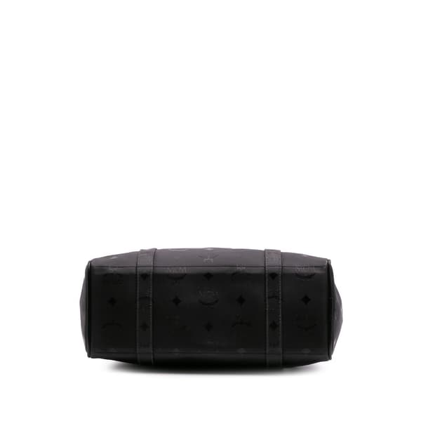 Pre-owned MCM Visetos Nylon Shoulder Bag Black