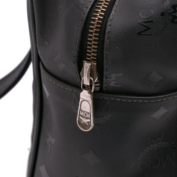 Pre-owned MCM Visetos Nylon Shoulder Bag Black