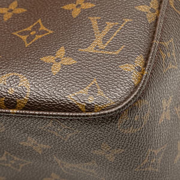 Pre-owned Louis Vuitton Monogram Looping GM Brown
