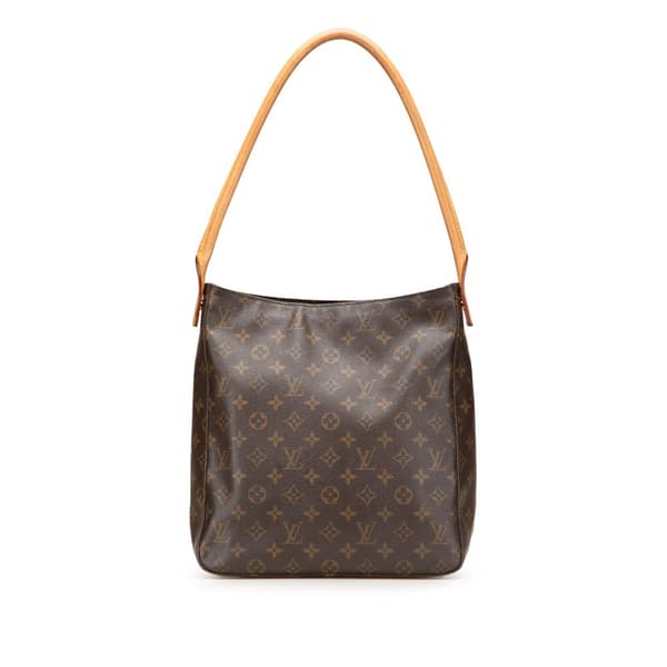 Pre-owned Louis Vuitton Monogram Looping GM Brown