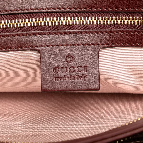 Pre-owned Gucci Large Leather Arli Shoulder Bag Red