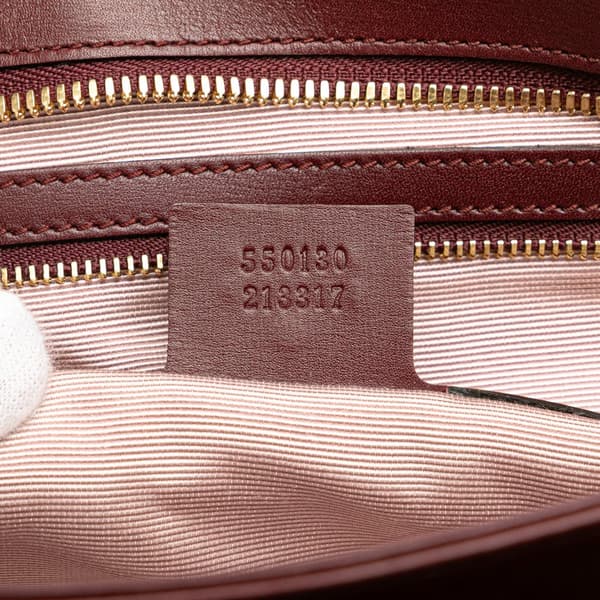 Pre-owned Gucci Large Leather Arli Shoulder Bag Red