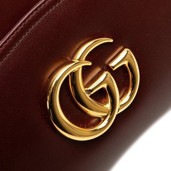 Pre-owned Gucci Large Leather Arli Shoulder Bag Red