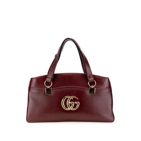 Pre-owned Gucci Large Leather Arli Shoulder Bag Red