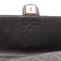 Miniatyrbild 6 av 10: Pre-owned Chanel Small CC Quilted Lambskin Half Single Flap Black