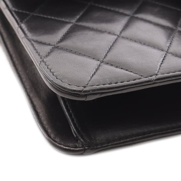 Pre-owned Chanel Small CC Quilted Lambskin Half Single Flap Black