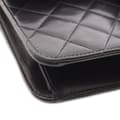 Miniatyrbild 10 av 10: Pre-owned Chanel Small CC Quilted Lambskin Half Single Flap Black