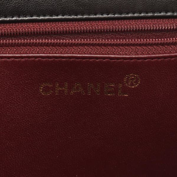 Pre-owned Chanel Medium CC Quilted Lambskin Half Single Flap Black