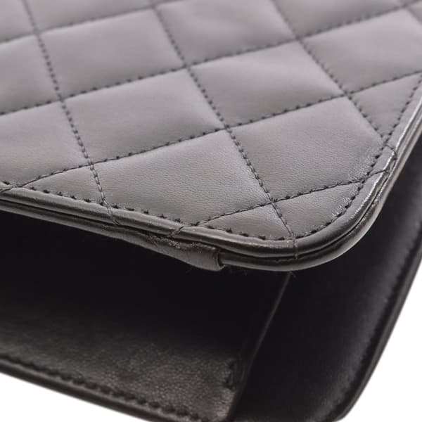 Pre-owned Chanel Medium CC Quilted Lambskin Half Single Flap Black