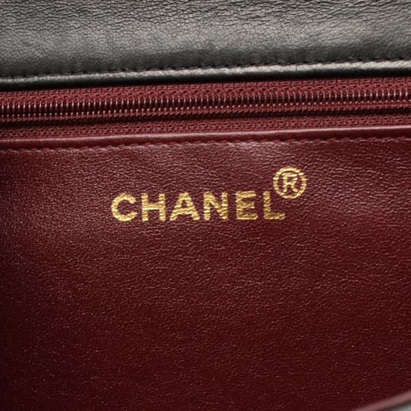 Pre-owned Chanel Medium CC Quilted Lambskin Half Single Flap Black