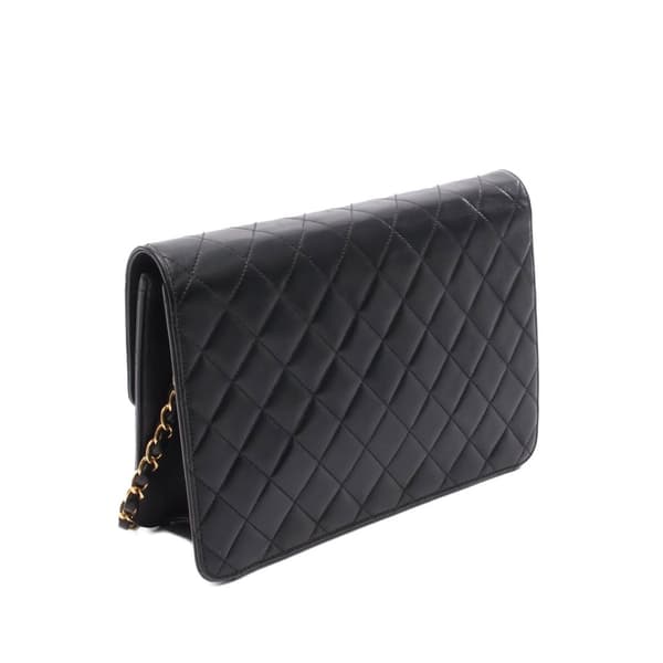 Pre-owned Chanel Medium CC Quilted Lambskin Half Single Flap Black