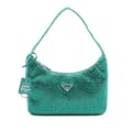 Miniatyrbilde 1 av 5: Pre-owned Prada Mini Satin Crystal Re Edition 2000 Shoulder Bag Green